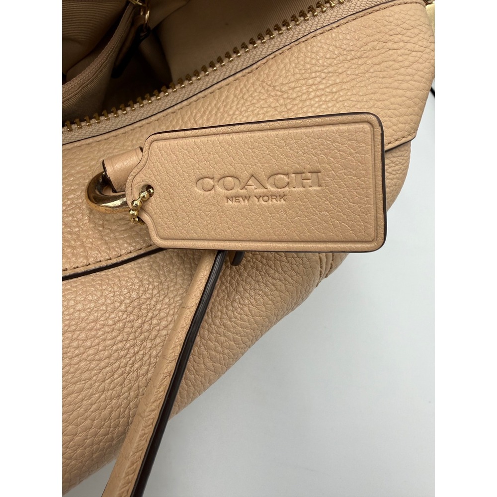 Coach Lenox Satchel F59325 Beechwood Pebble Leather Gold Hardware Handbag - Picture 5 of 16